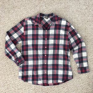 Eddie Bauer Boyfriend Fit Flannel Long Sleeve Shirt
